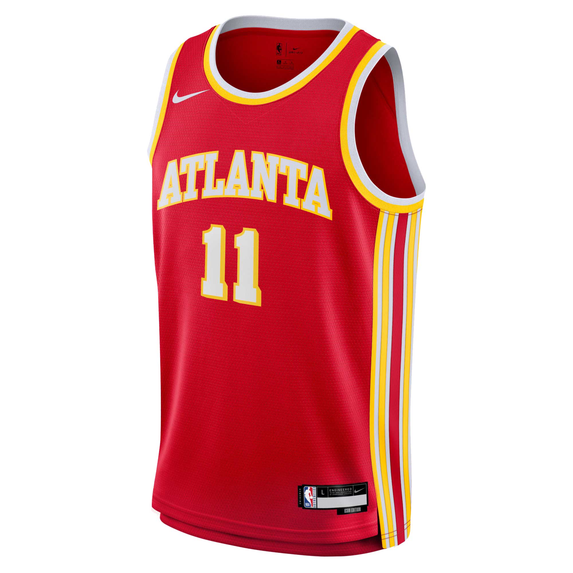Alternative view of Trae Young Atlanta Hawks Youth Swingman Jersey - Icon Edition - Red