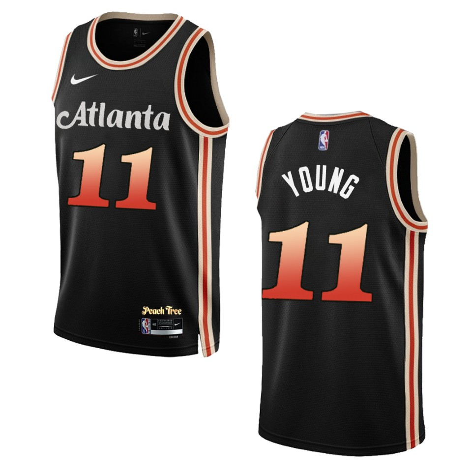 Trae Young Black City Edition 2022-23 Atlanta Hawks Swingman Jersey