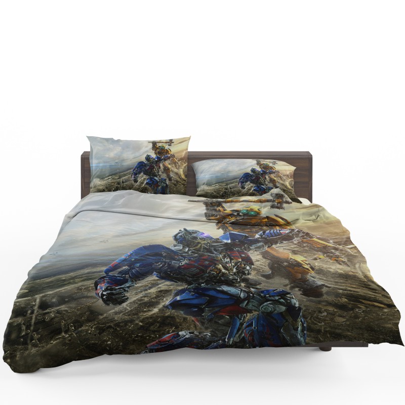 Transformers Bumblebee Optimus Prime Fight Bedding Set - Custom Bedding Set
