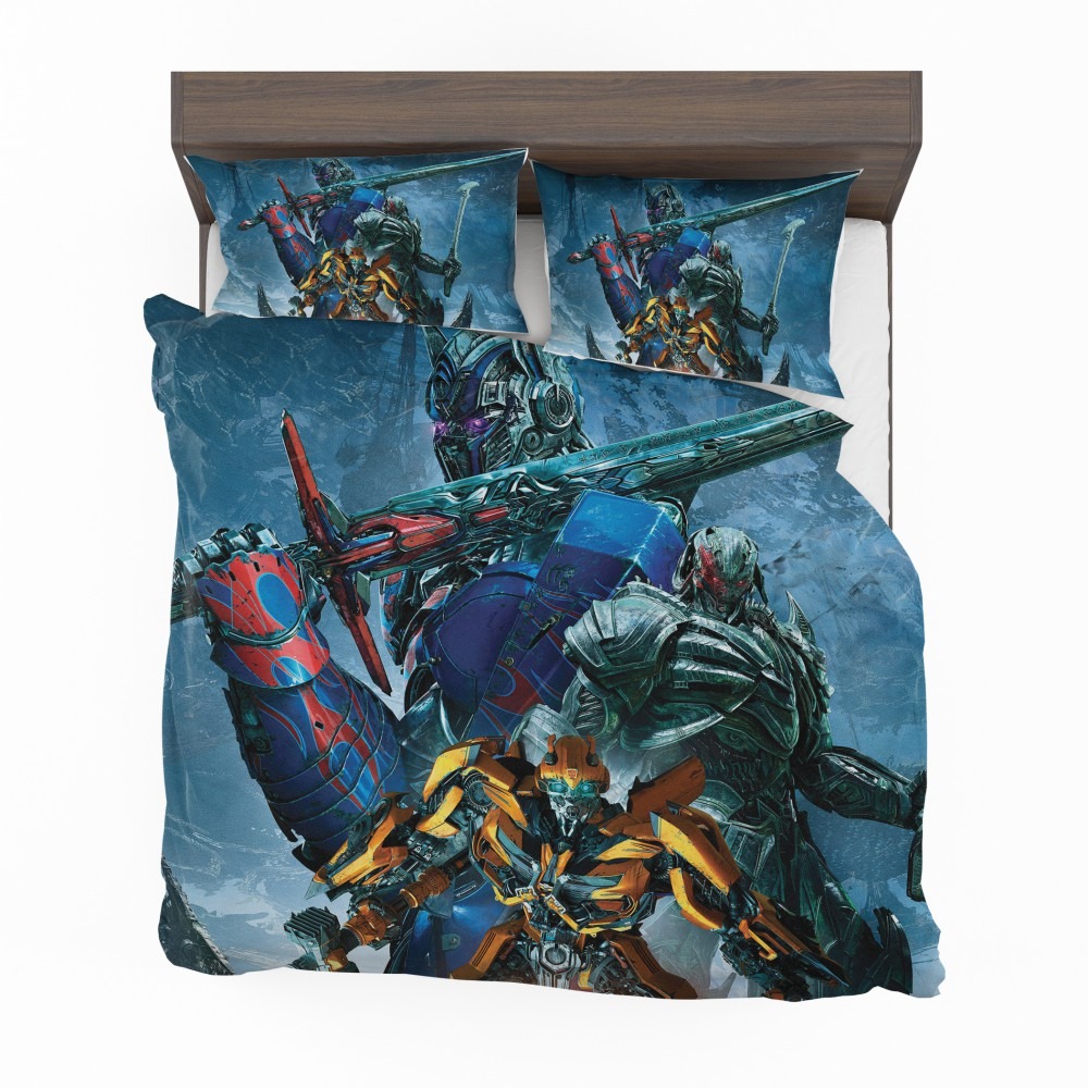 Alternative view of Transformers The Last Knight Movie Bumblebee Megatron Optimus Prime Bedding Set - Custom Bedding Set