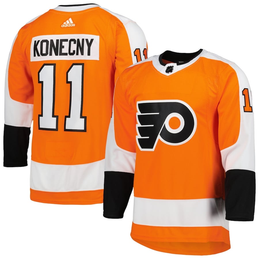 Travis Konecny 11 Philadelphia Flyers Home Primegreen Men Jersey - Orange - JS528 