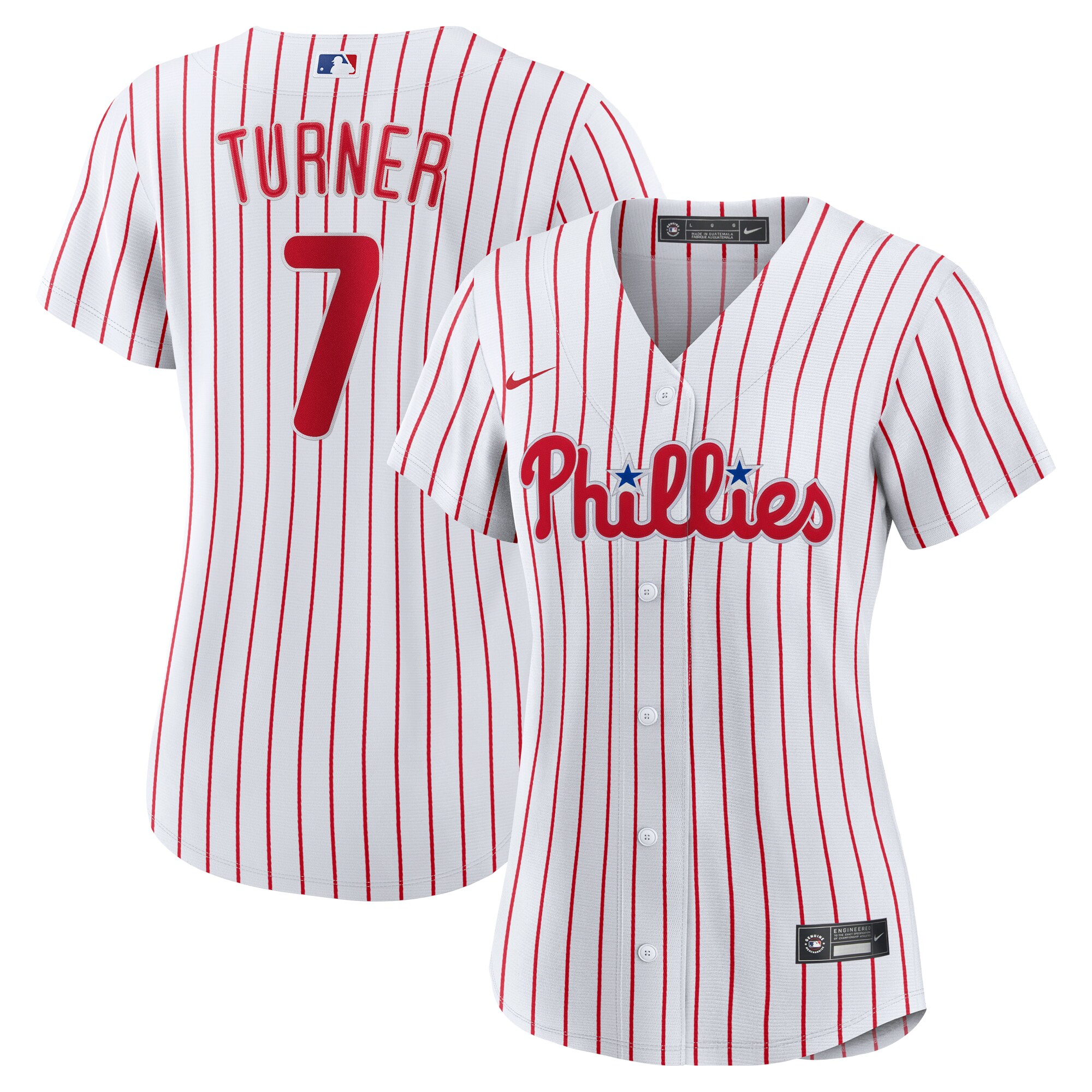 Trea Turner Philadelphia Phillies Women’s Home Replica Player Jersey – White