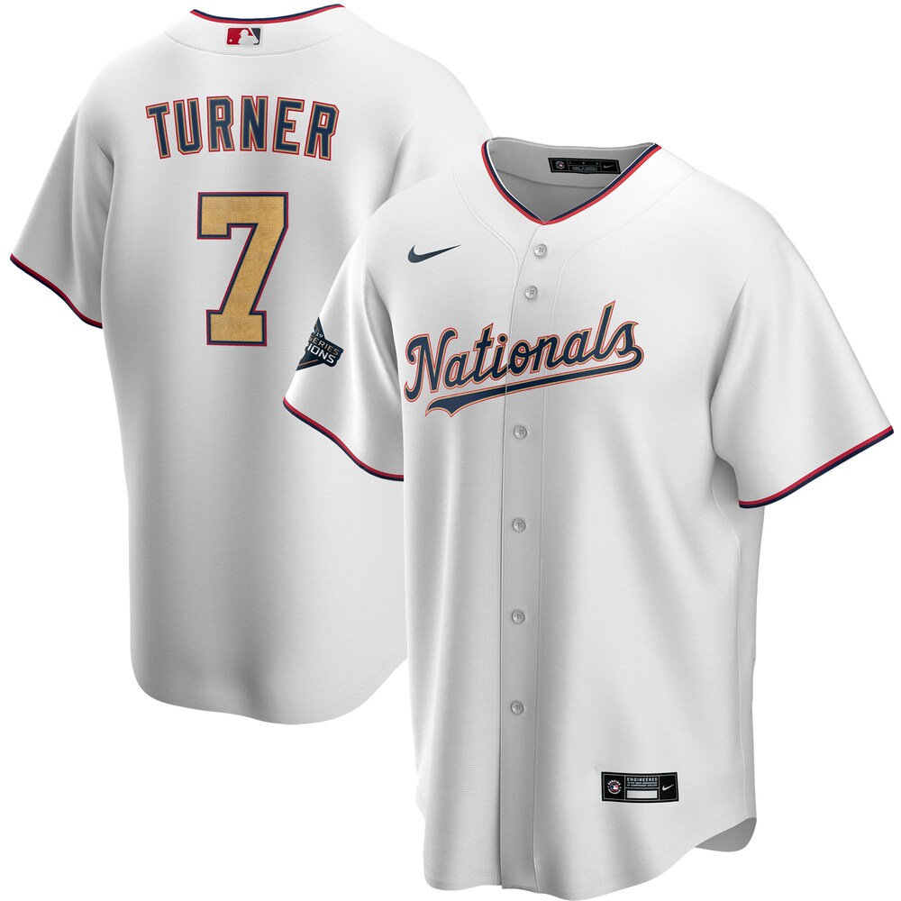 Trea Turner Washington Nationals 2020 Gold Program Player Jersey - White/gold