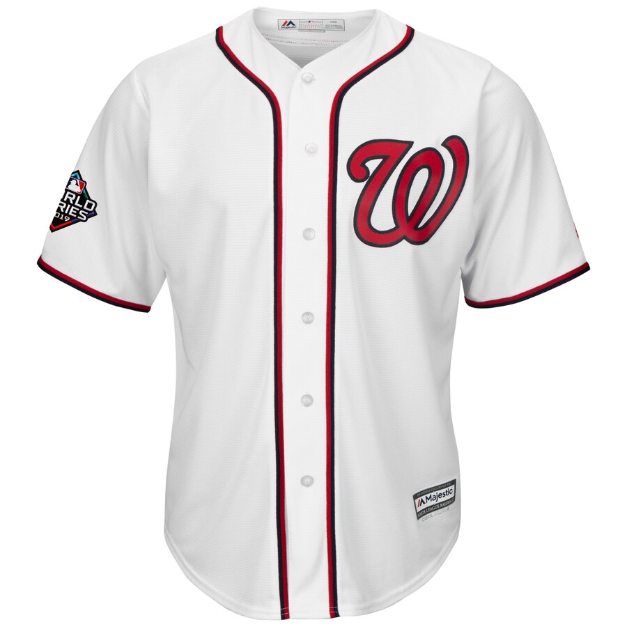 Alternative view of Trea Turner Washington Nationals Majestic 2019 World Series Bound Official Cool Base Player Jersey – White