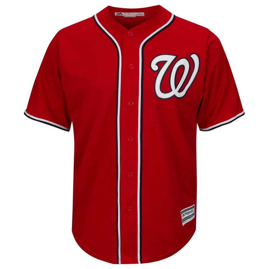 Alternative view of Trea Turner Washington Nationals Majestic Big And Tall Alternate Cool Base Replica Player Jersey - Scarlet