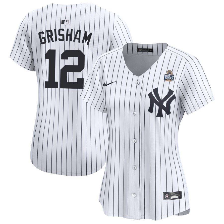 Trent Grisham 12 New York Yankees Women's 2024 World Series Home Limited Jersey - White 