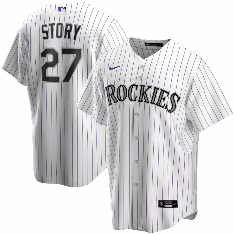Trevor Story Colorado Rockies Home 2020 Replica Player Jersey ÃƒÂ¢Ã¢â€šÂ¬Ã¢â‚¬Å“ White