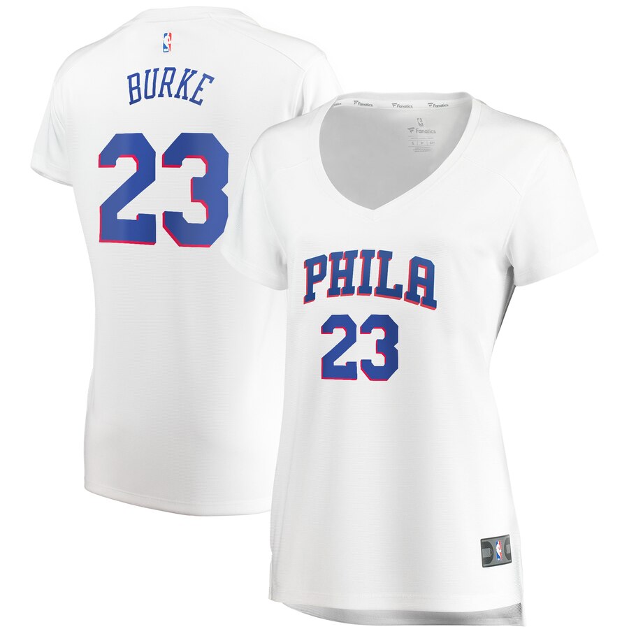 Trey Burke Philadelphia 76ers Fanatics Branded Women's Fast Break Replica Player Jersey - Association Edition - White