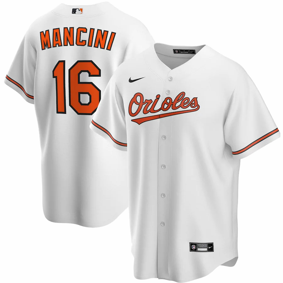 Trey Mancini Baltimore Orioles Home 2020 Replica Player Jersey ÃƒÂ¢Ã¢â€šÂ¬Ã¢â‚¬Å“ White