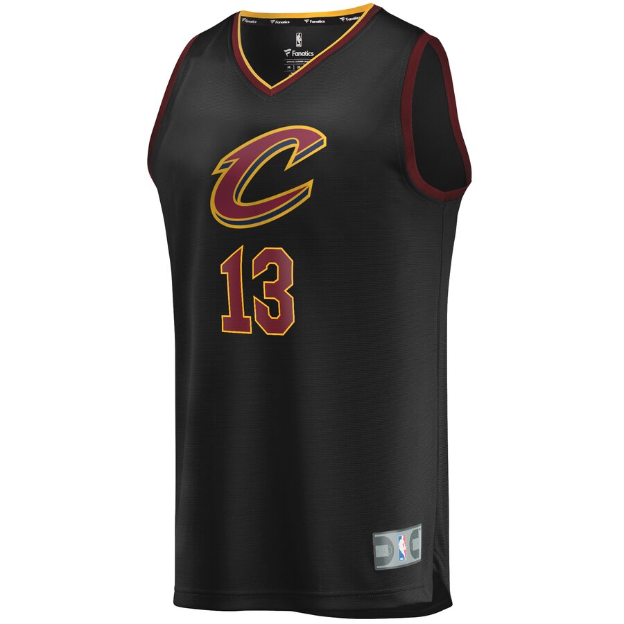 Alternative view of Tristan Thompson Cleveland Cavaliers Fanatics Branded Youth Fast Break Replica Player Jersey - Statement Edition - Black