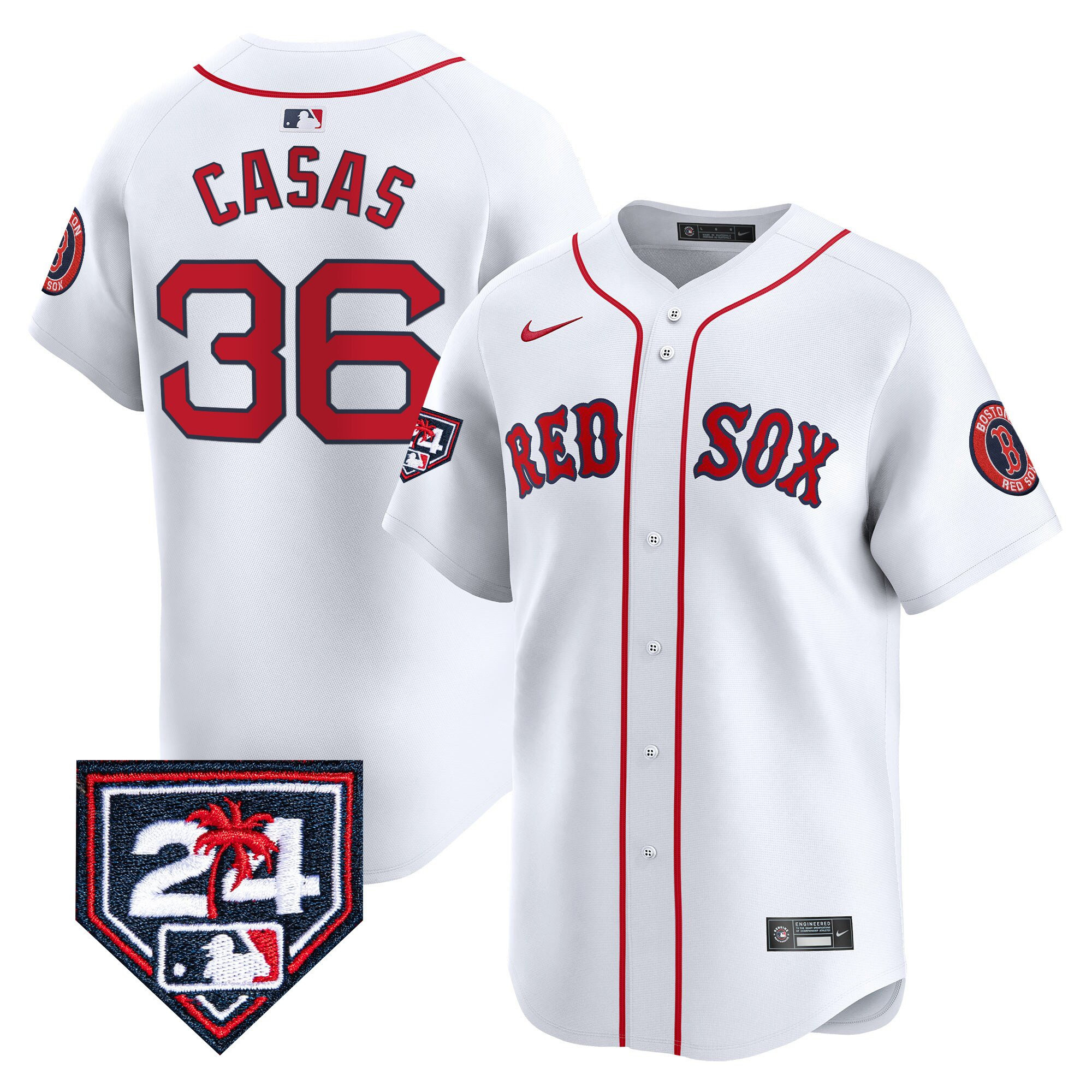 Triston Casas 36 Boston Red Sox 2024 Spring Training Men Jersey - White