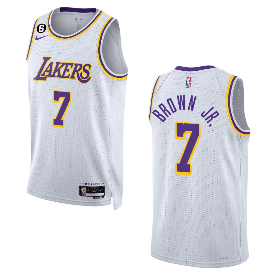 Troy Brown Jr. Association Edition Los Angeles Lakers 2022-23 White Swingman Jersey