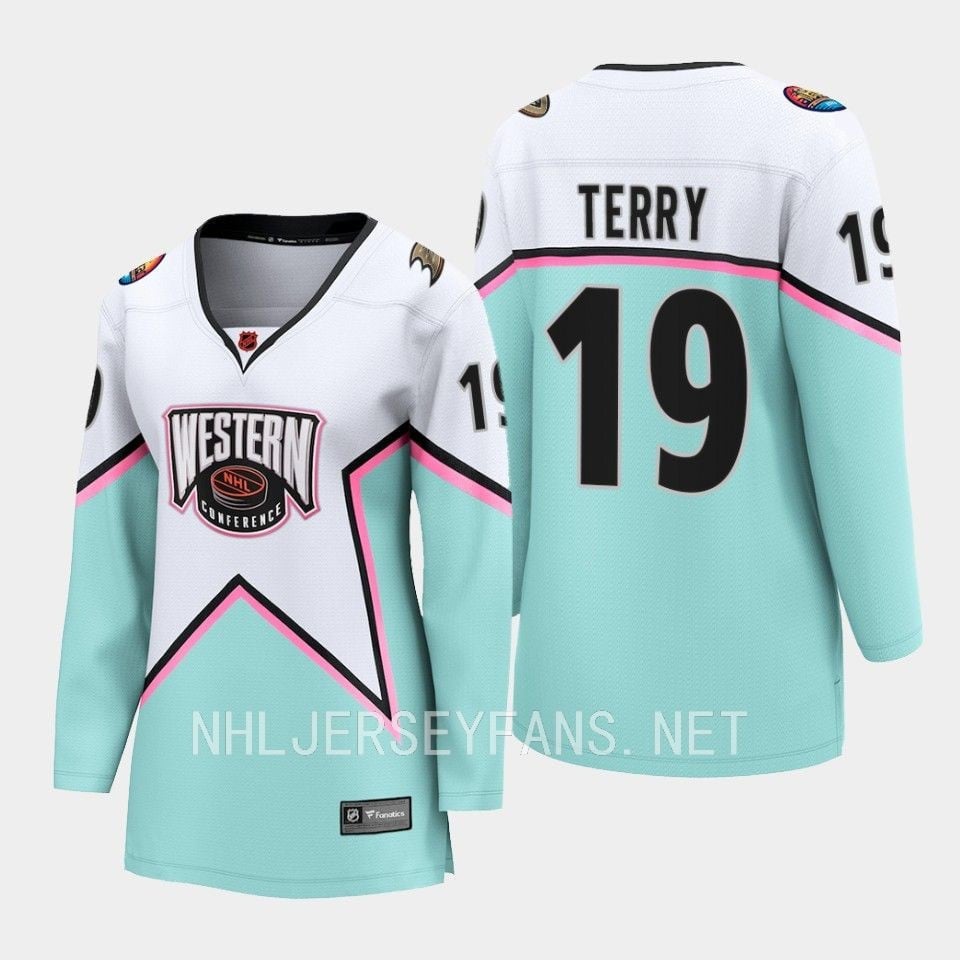 Troy Terry 19 Anaheim Ducks 2023 All-Star Game Jersey White Equipment - JS394 