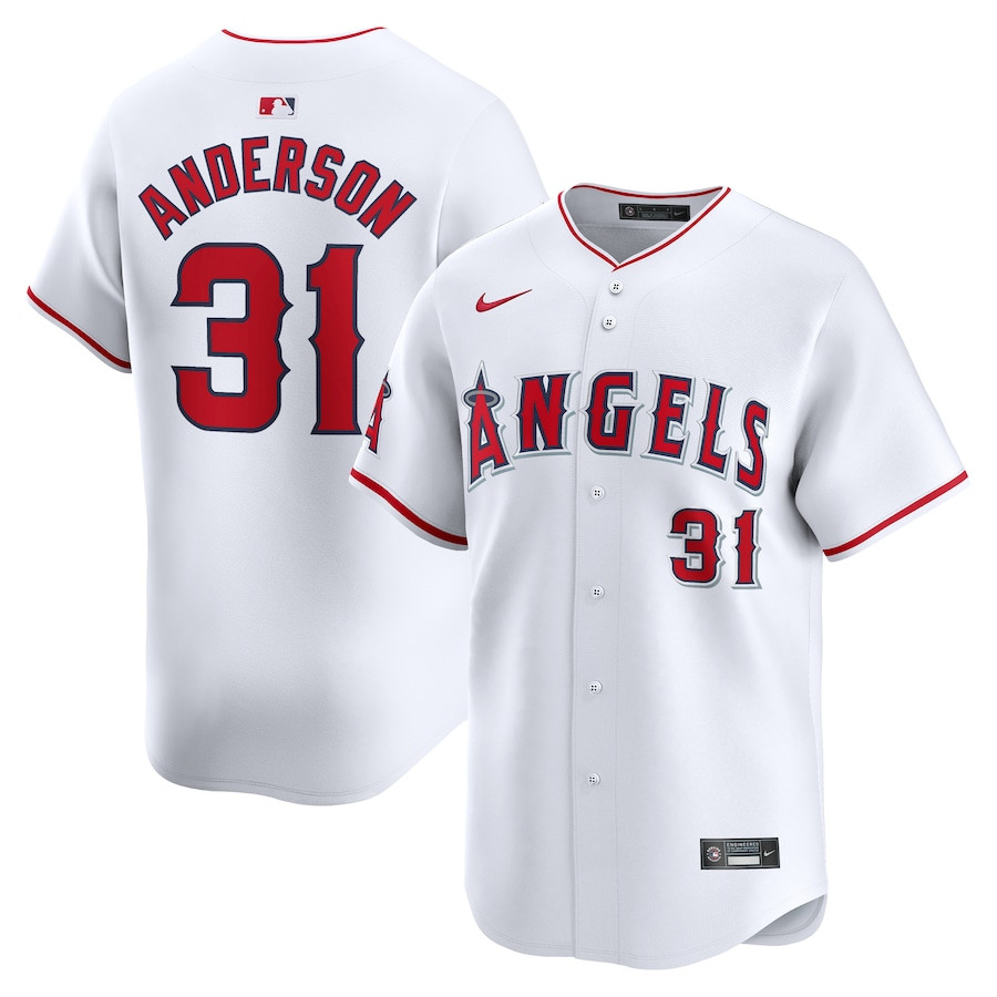 Tyler Anderson 31 Los Angeles Angels Home Limited Player Men Jersey - White 