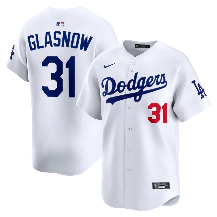 Tyler Glasnow 31 Los Angeles Dodgers Home Limited Player Men Jersey - White 