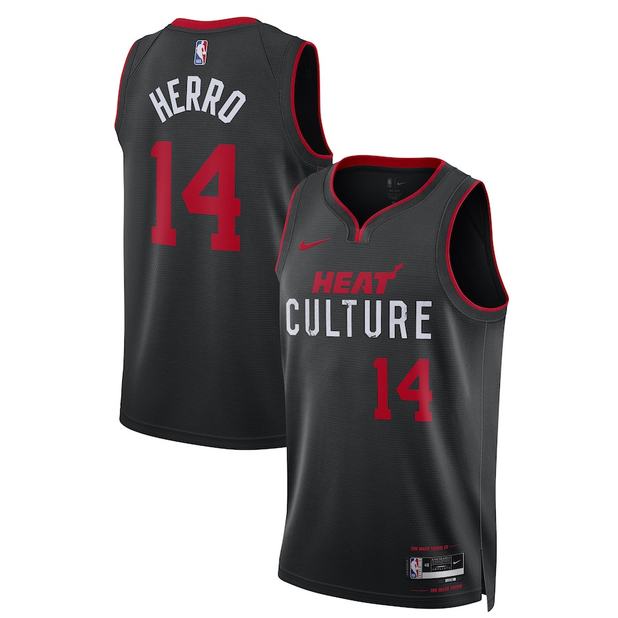 Tyler Herro 14 Miami Heat 2023/24 Swingman Jersey - City Edition - Unisex Black - JS261 