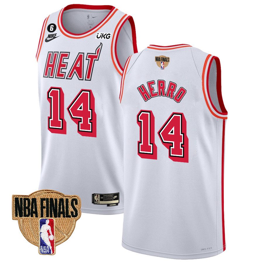 Tyler Herro 14 Miami Heat Final Champions 2023 Swingman Jersey - Classic Edition - White - JS354 