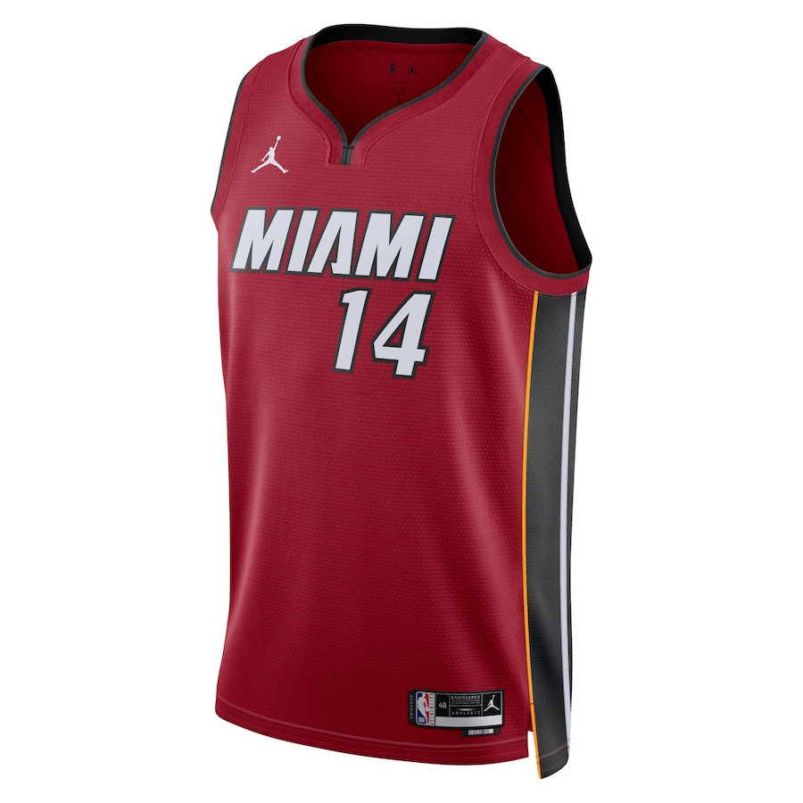 Alternative view of Tyler Herro 14 Miami Heat Unisex Swingman Jersey - Statement Edition - Crimson - JS336 