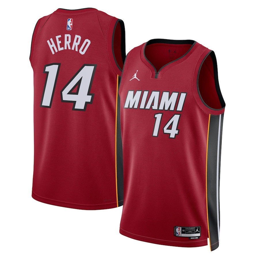 Tyler Herro 14 Miami Heat Unisex Swingman Jersey - Statement Edition - Crimson - JS336 