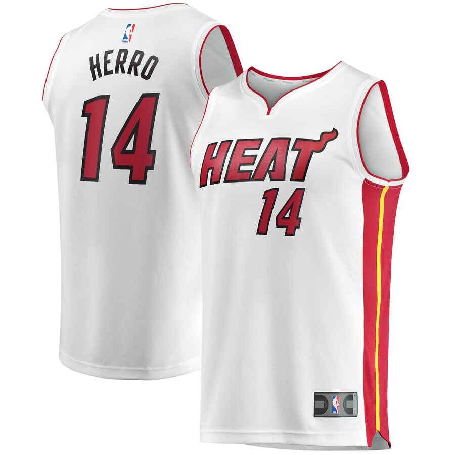 Tyler Herro Miami Heat Fanatics Branded Fast Break Replica Jersey White - Association Edition