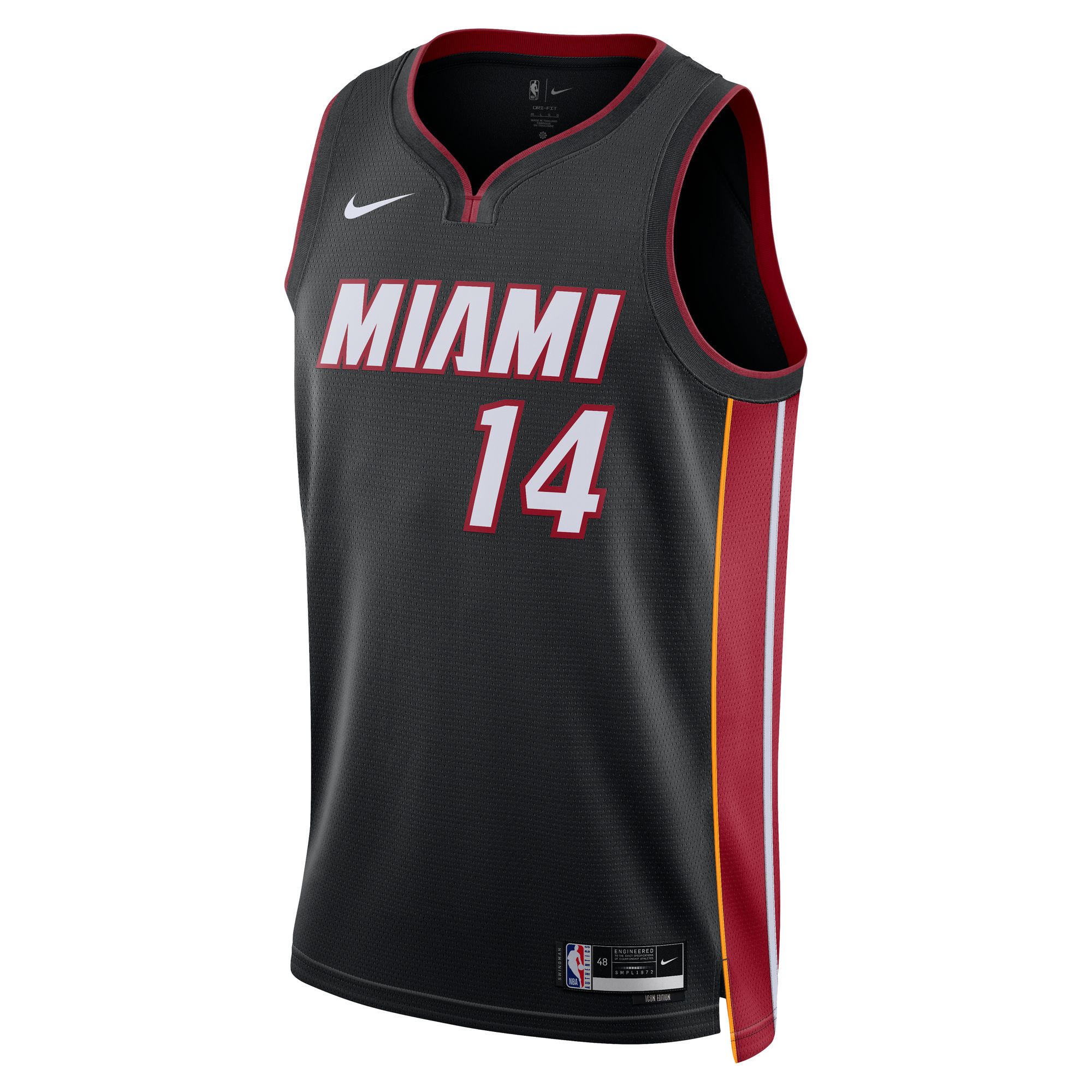 Alternative view of Tyler Herro Miami Heat Unisex Swingman Jersey - Icon Edition - Black
