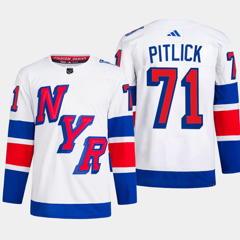 Tyler Pitlick 71 New York Rangers 2024 Stadium Series Primegreen Men Jersey - White - JS370 