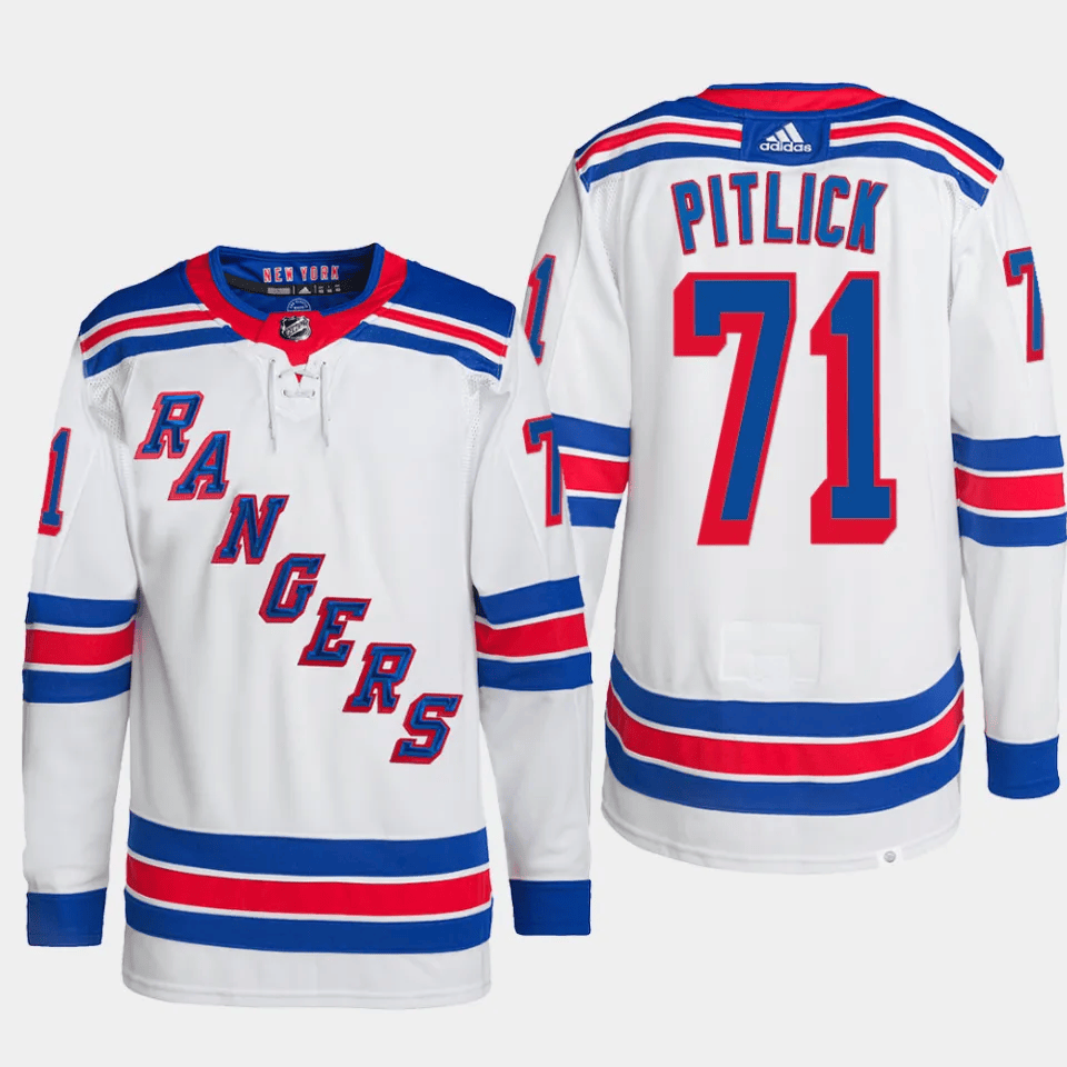 Tyler Pitlick 71 New York Rangers Away Breakaway Men Jersey - White - JS881 