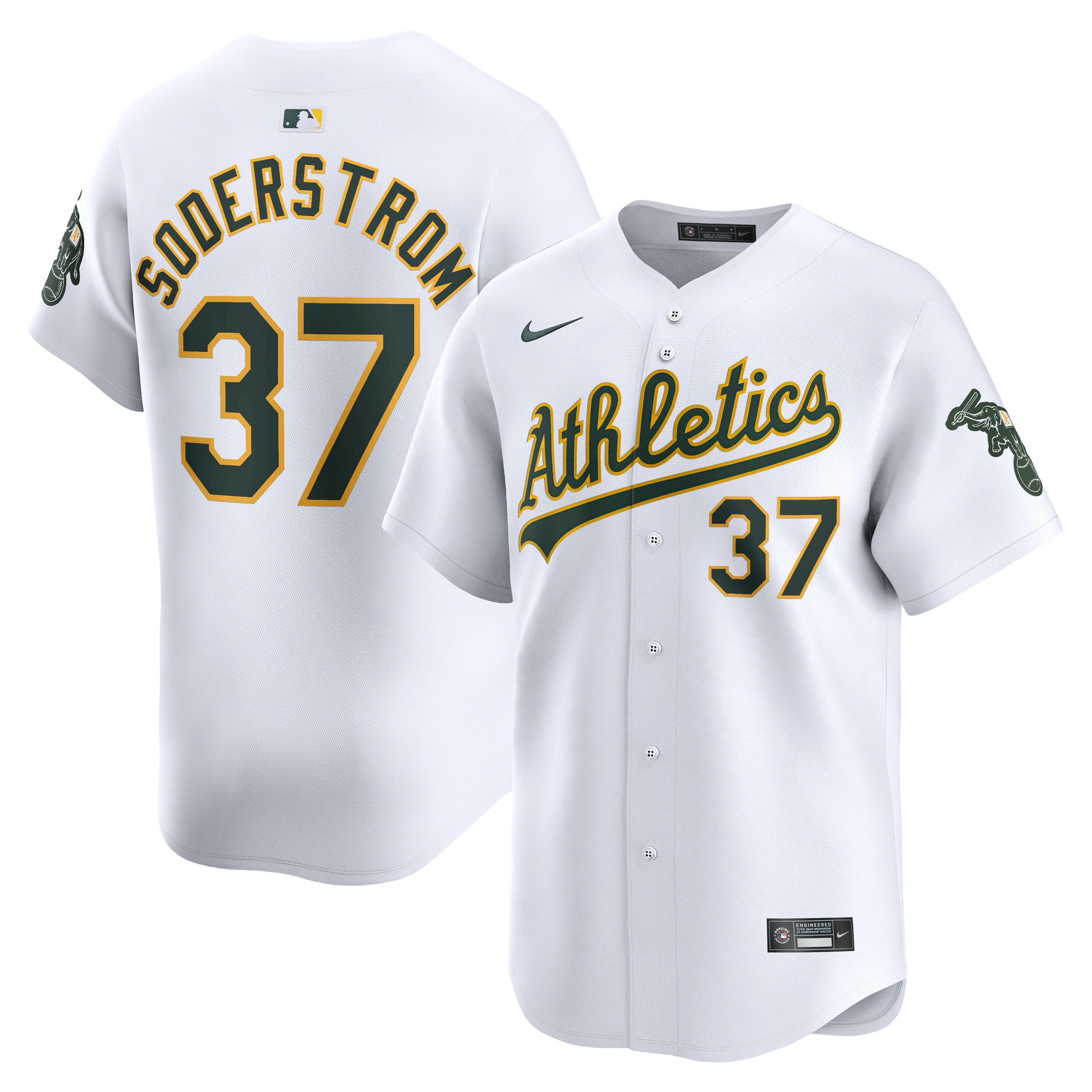 Tyler Soderstrom Oakland Athletics Home Limited Player Jersey - White