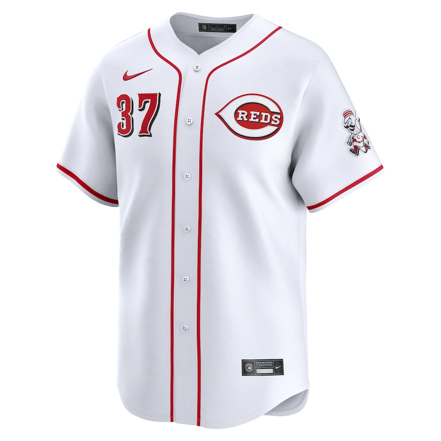 Alternative view of Tyler Stephenson 37 Cincinnati Reds Home Limited Player Men Jersey - White