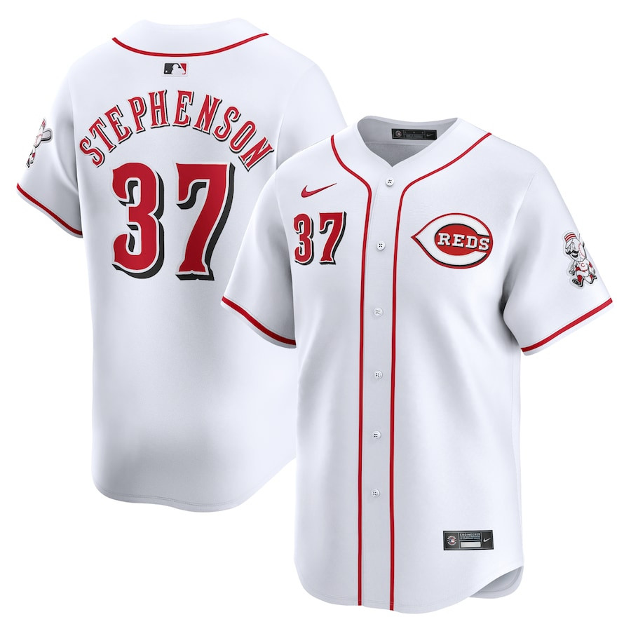 Tyler Stephenson 37 Cincinnati Reds Home Limited Player Men Jersey - White