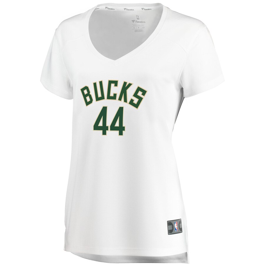 Alternative view of Tyler Zeller Milwaukee Bucks Fanatics Branded Women's Fast Break Replica Jersey White - Association Edition