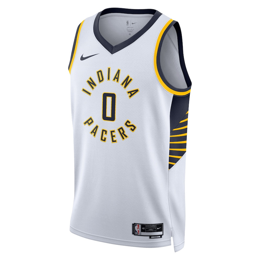 Alternative view of Tyrese Haliburton 0 Indiana Pacers Unisex Swingman Jersey - Association Edition - White - JS846 