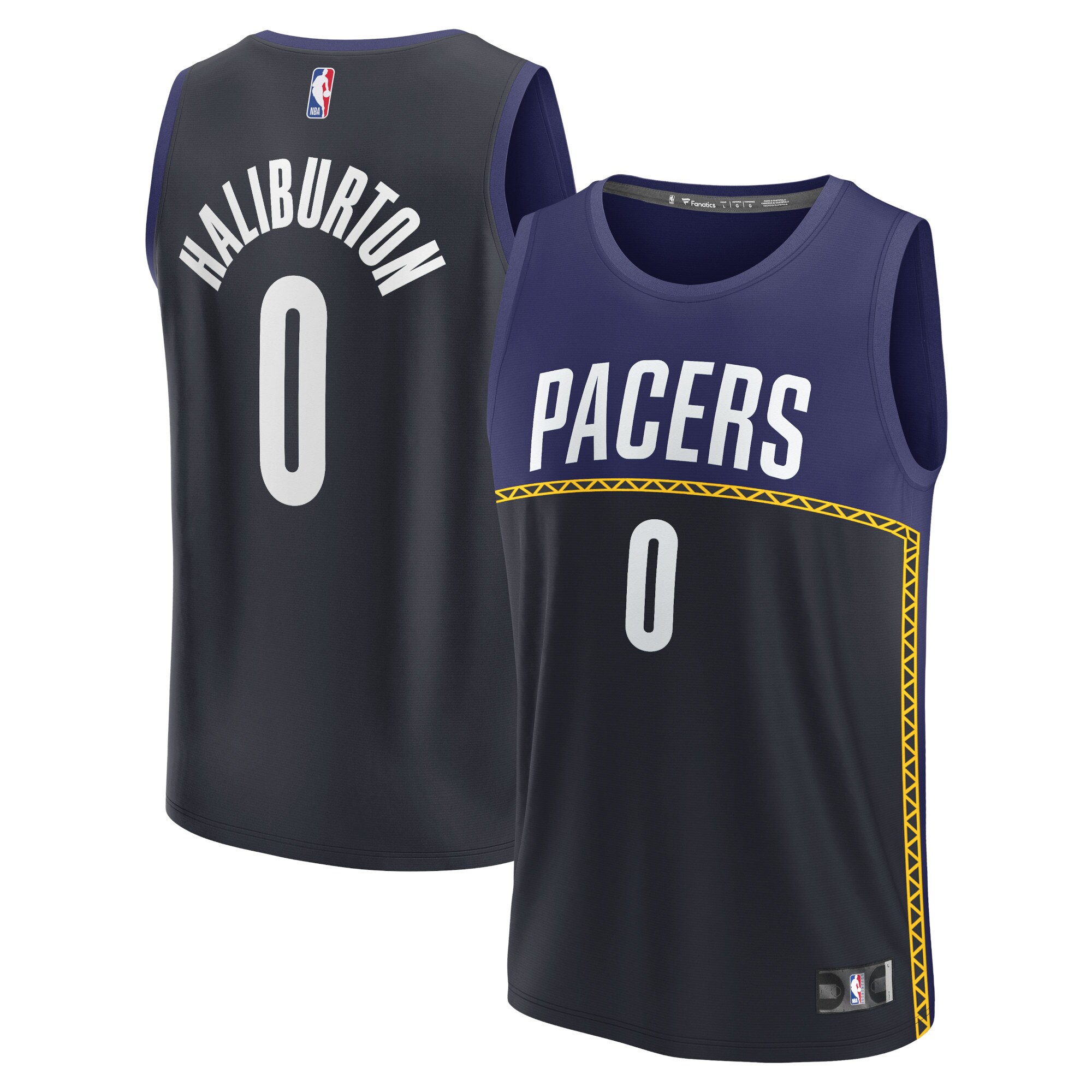 Alternative view of Tyrese Haliburton Indiana Pacers Fanatics Branded 2022/23 Fastbreak Jersey - City Edition - Blue