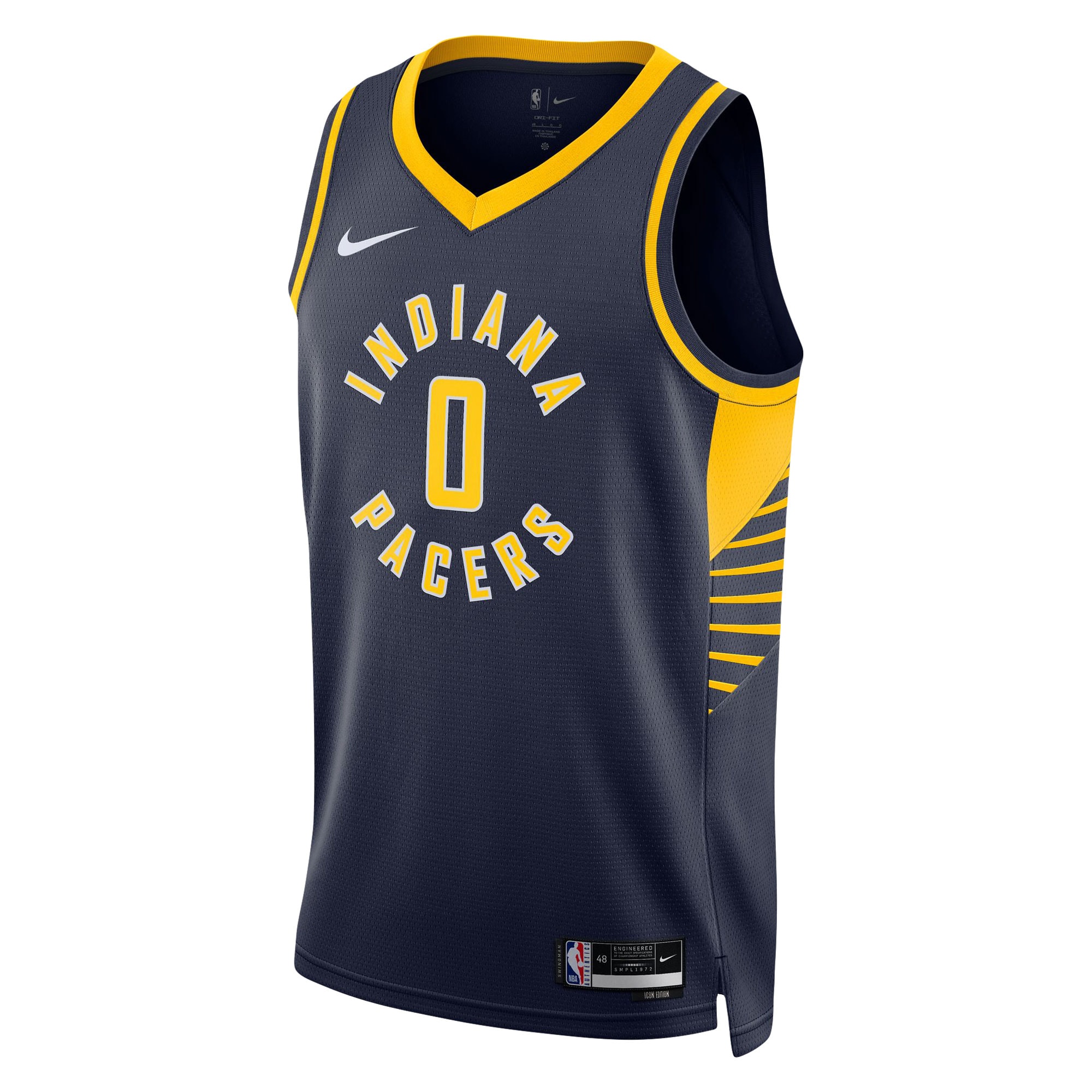 Alternative view of Tyrese Haliburton Indiana Pacers Unisex Swingman Jersey - Icon Edition - Navy