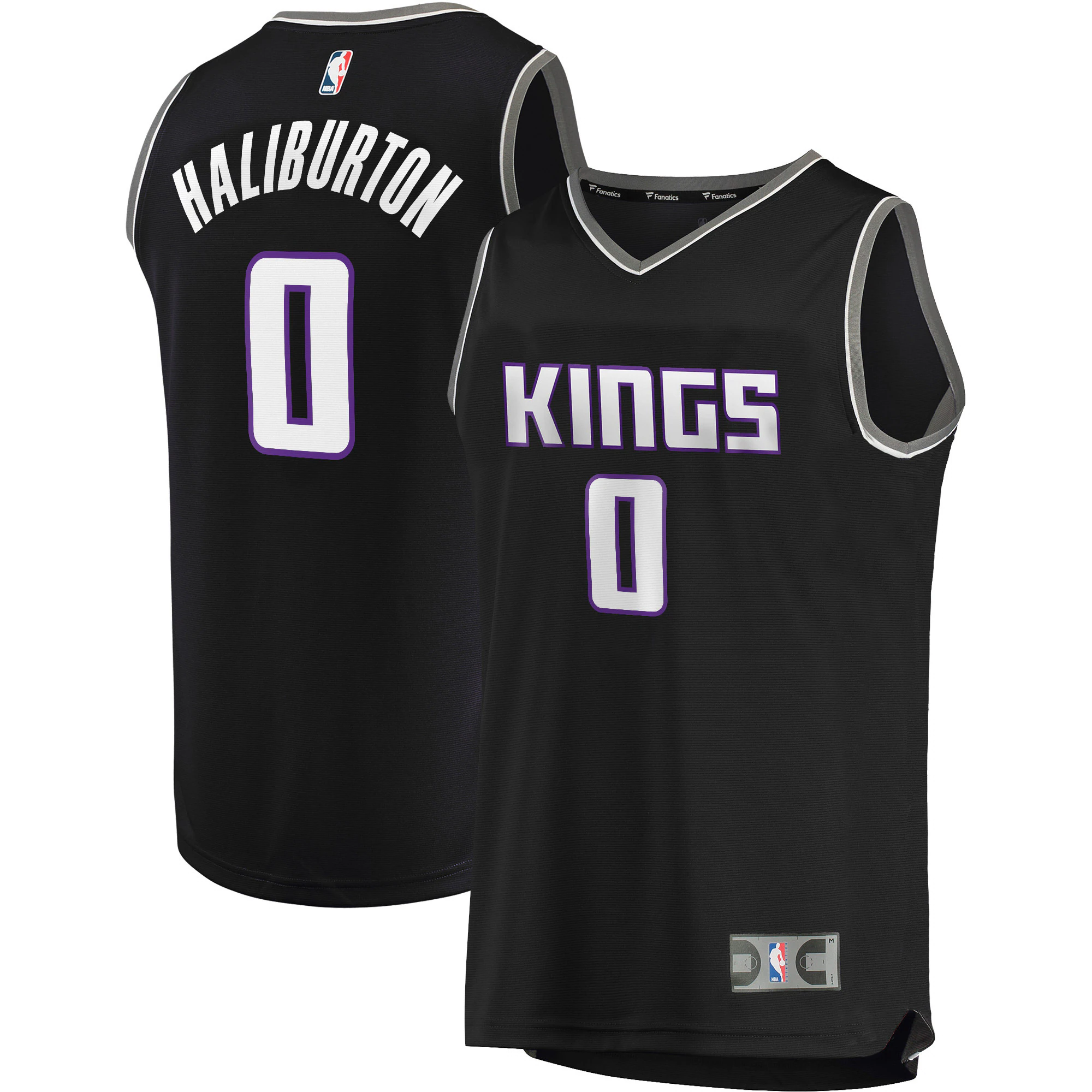 Alternative view of Tyrese Haliburton Sacramento Kings Fanatics Branded Youth Fast Break Replica Player Jersey - Icon Edition - Black
