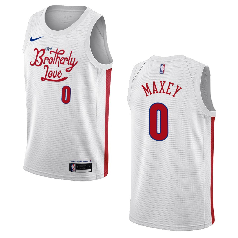 Tyrese Maxey City Edition Philadelphia 76ers 2022-23 White Swingman Jersey