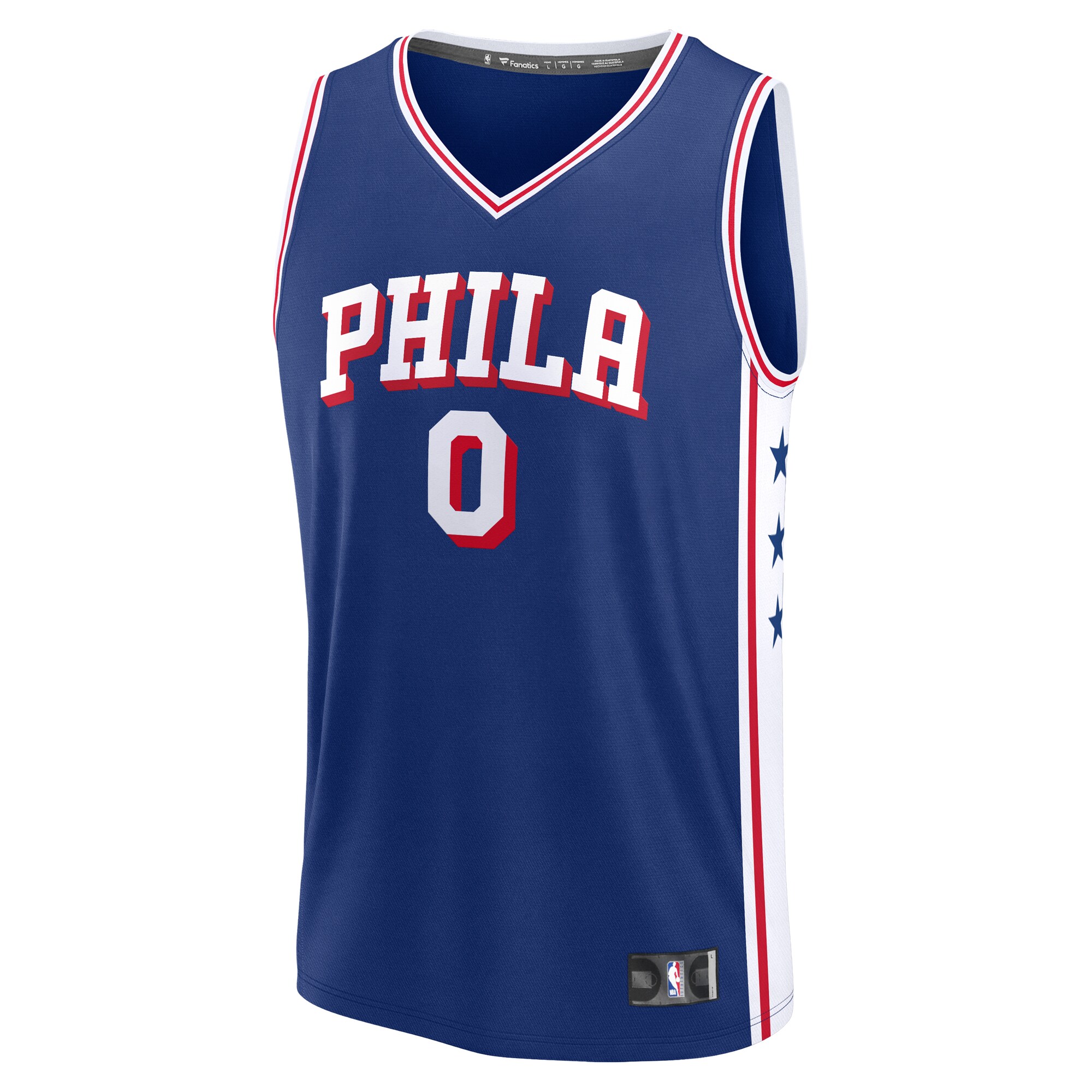 Alternative view of Tyrese Maxey Philadelphia 76ers Fanatics Youth Fast Break Replica Player Jersey - Icon Edition - Royal
