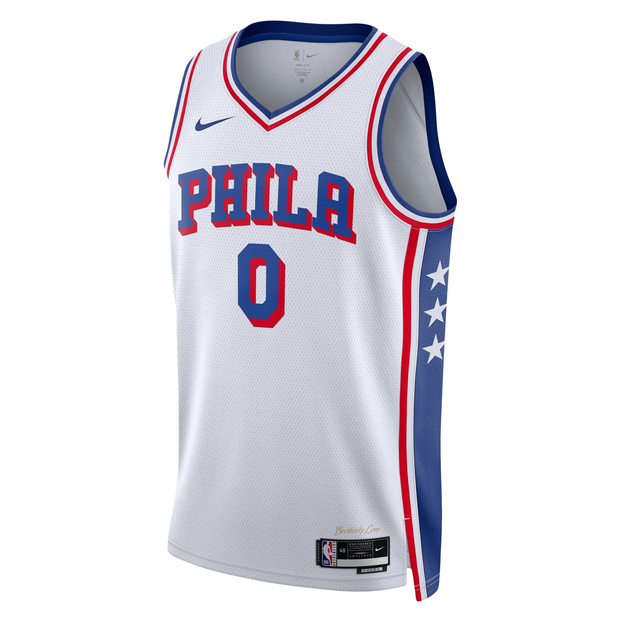 Alternative view of Tyrese Maxey Philadelphia 76ers Unisex Swingman Jersey - Association Edition - White