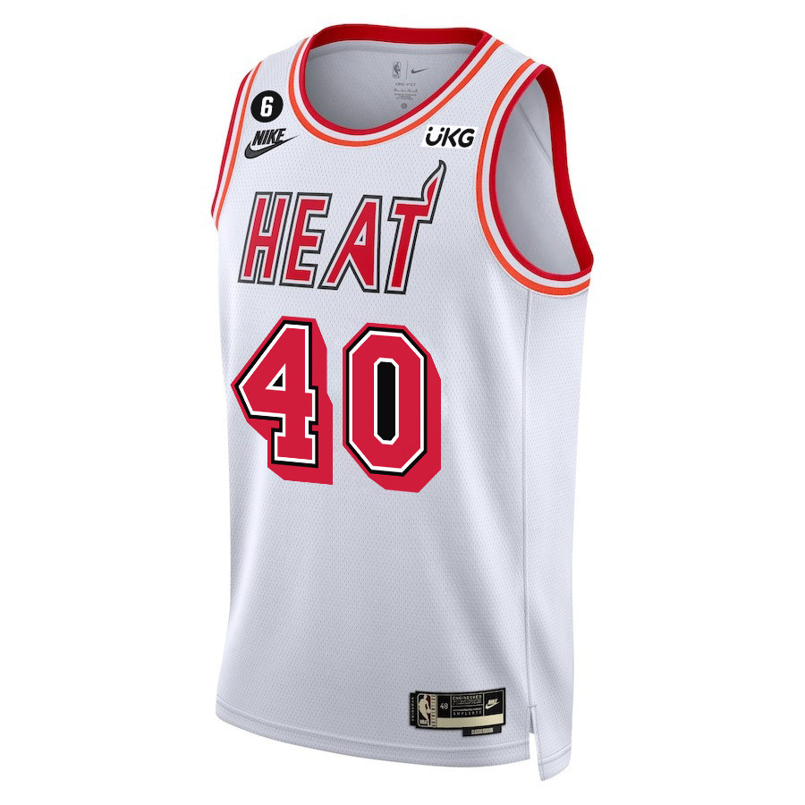Alternative view of Udonis Haslem 40 Miami Heat Final Champions 2023 Swingman Jersey - Classic Edition - White - JS256 