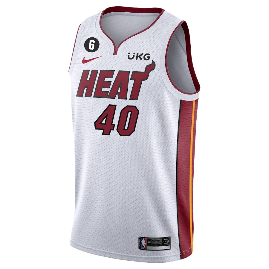 Alternative view of Udonis Haslem 40 Miami Heat Final Champions 2023 Swingman Jersey - White - JS696 