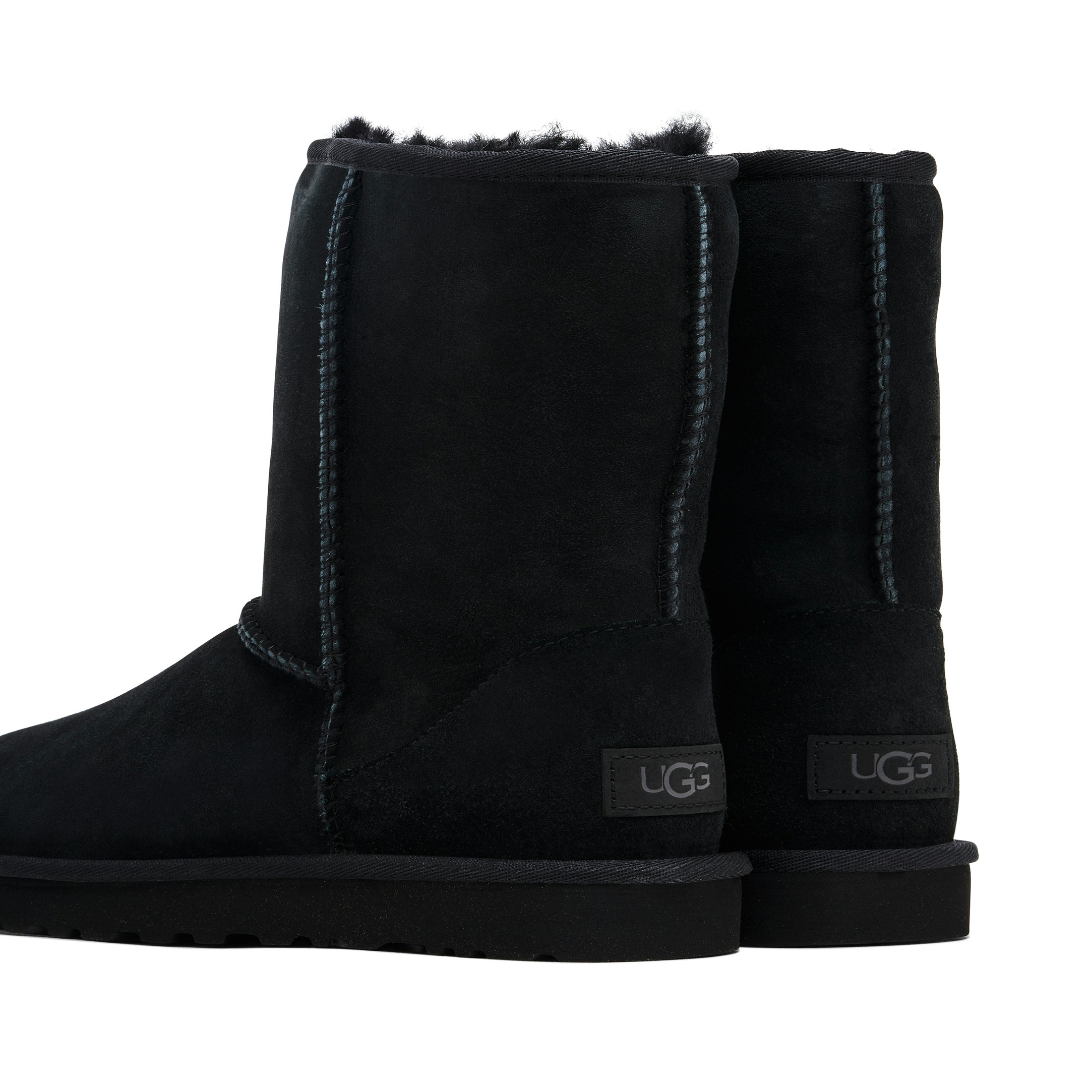 UGG Classic Short II Boot Black Womens - Image 3