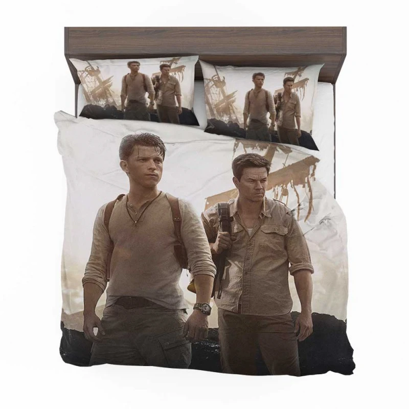 Alternative view of Uncharted Movie Tom Holland Nathan Drake Bedding Set - Custom Bedding Set