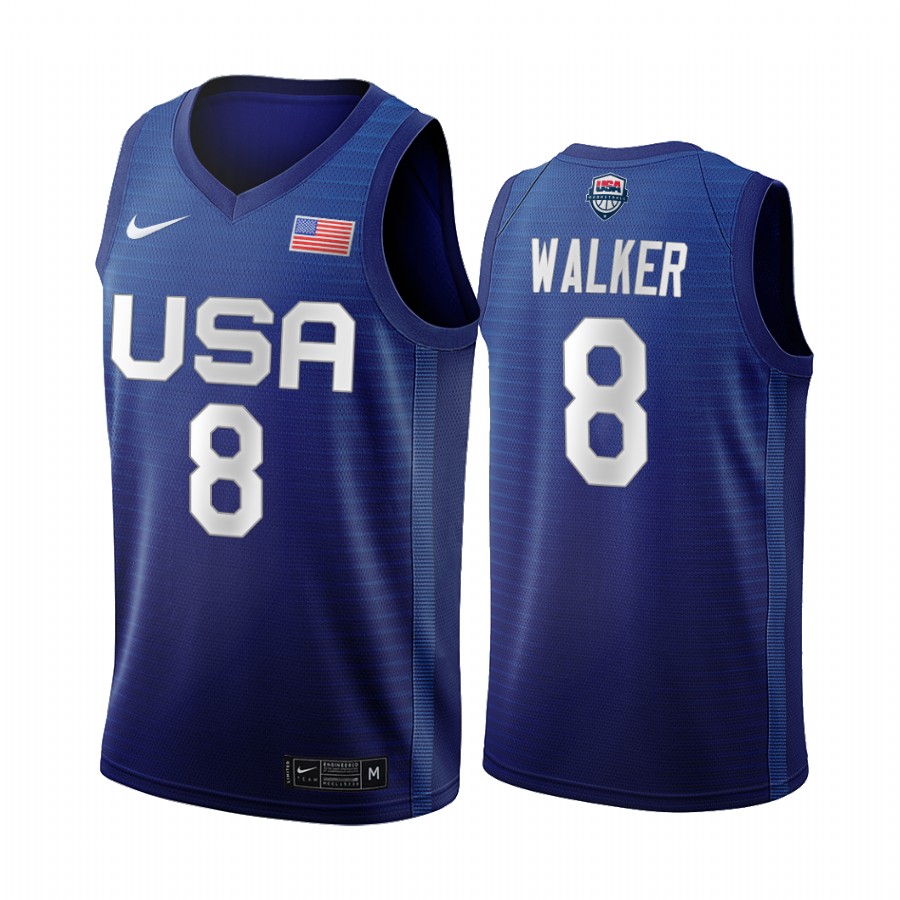 Usmnt Boston Celtics Kemba Walker 2020 Tokyo Olympics Navy Jersey