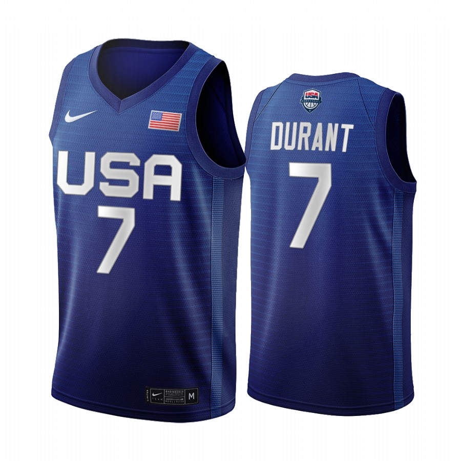 Usmnt Brooklyn Nets Kevin Durant 2020 Tokyo Olympics Navy Jersey