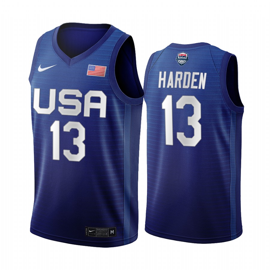 Usmnt Houston Rockets James Harden 2020 Tokyo Olympics Navy Jersey