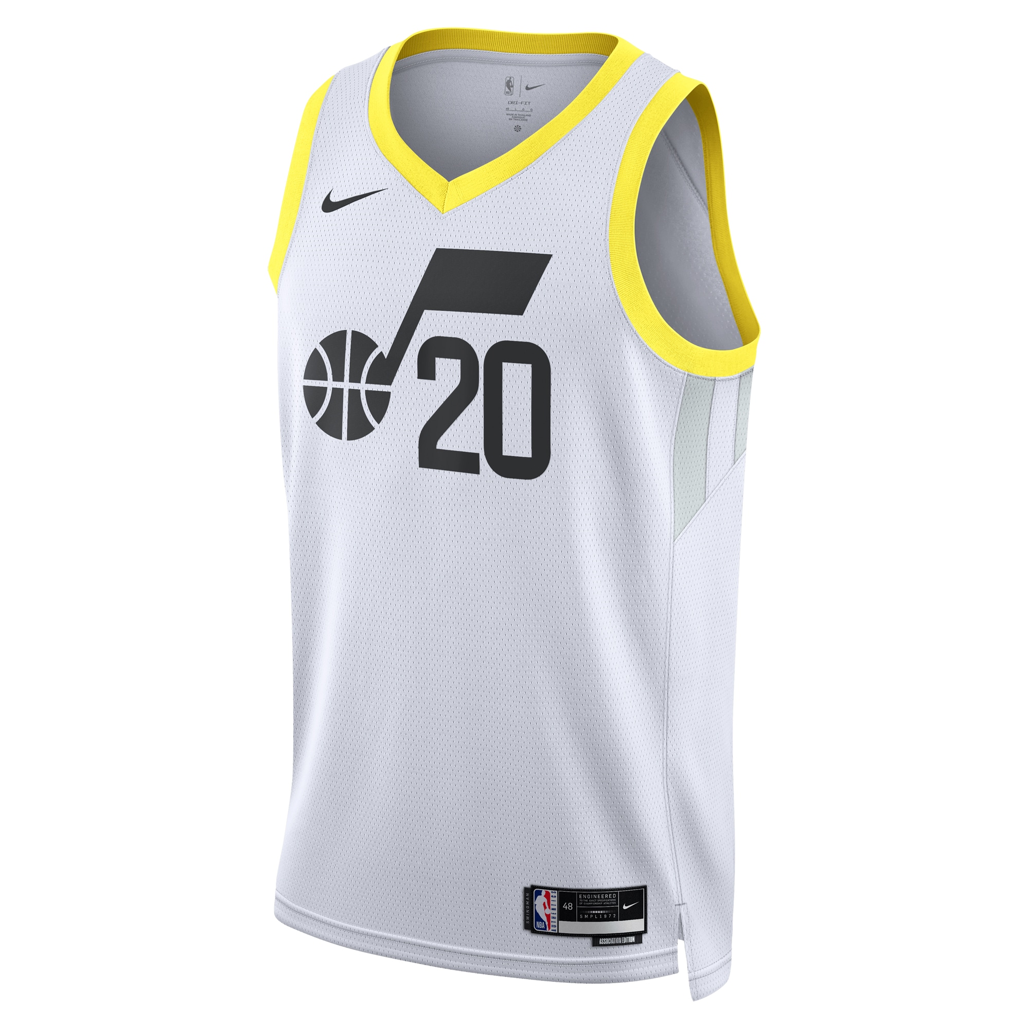 Alternative view of Utah Jazz Association Edition Swingman Jersey - White - John Collins - Unisex - JS231 