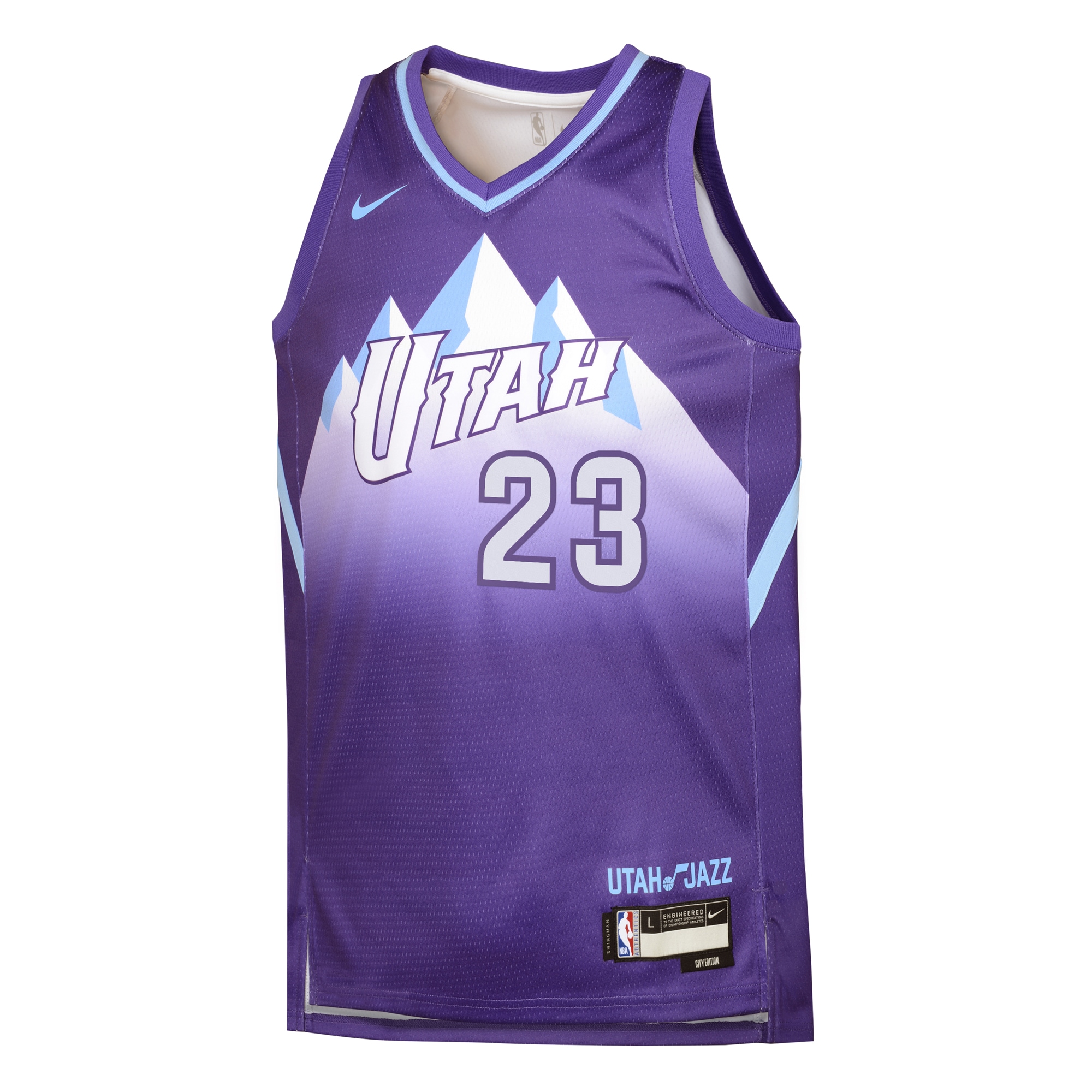 Alternative view of Utah Jazz City Edition Swingman Jersey 2024 - Purple - Lauri Markkanen - Youth - JS483 