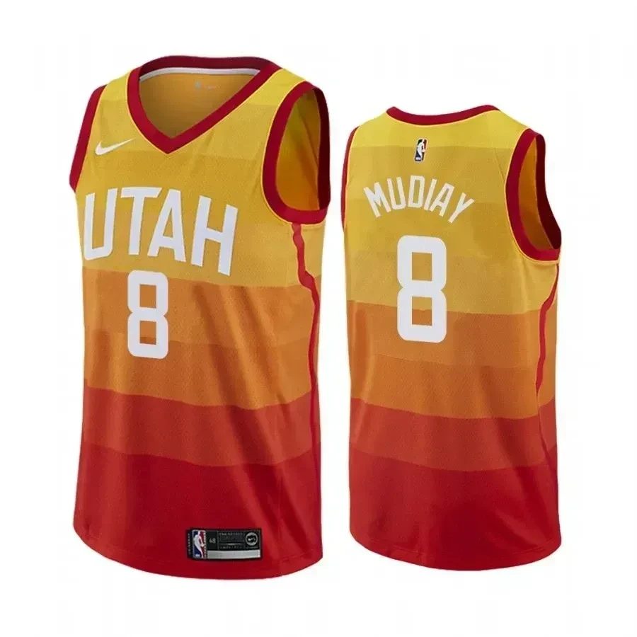 Utah Jazz Emmanuel Mudiay 8 City Men's Jersey - JS257 