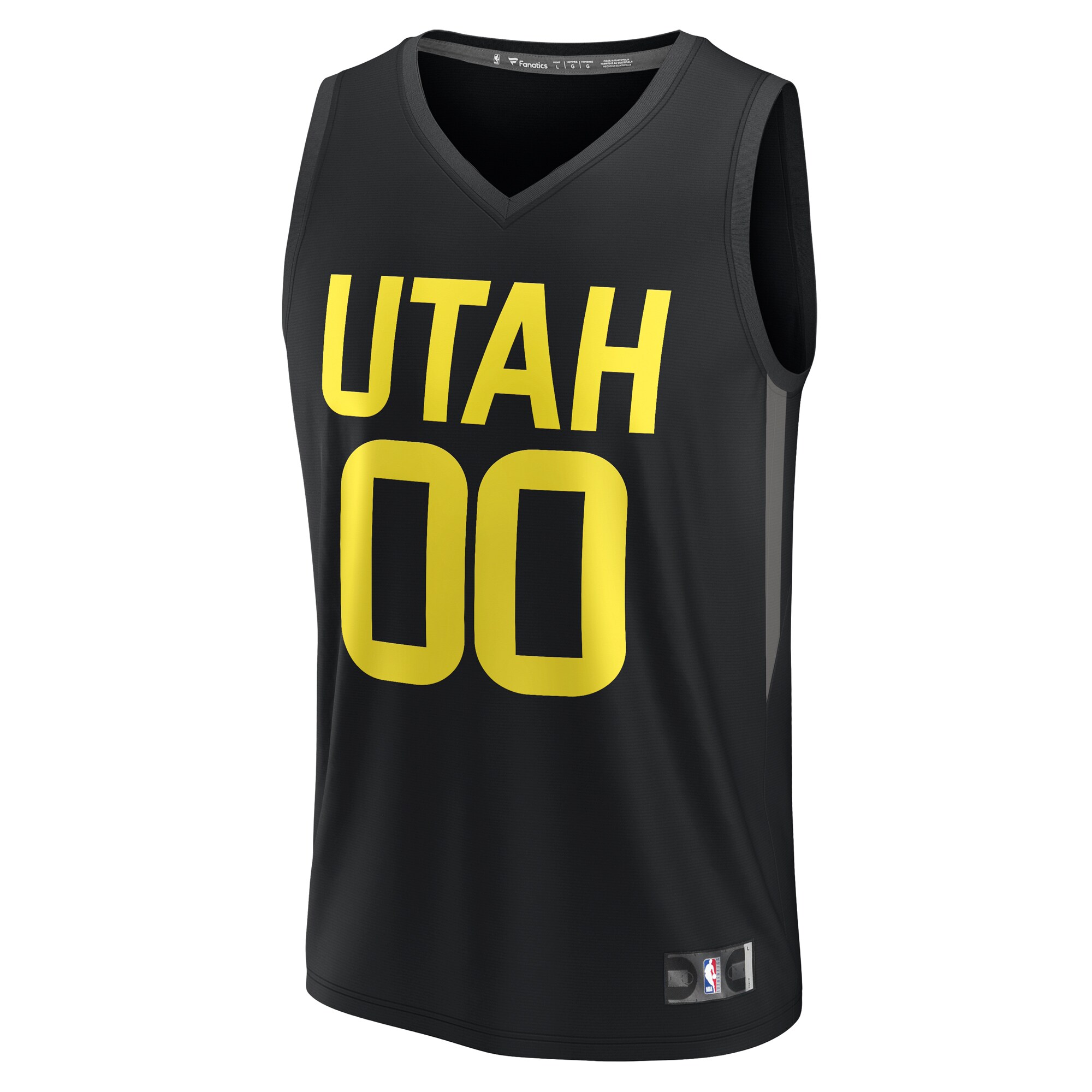 Alternative view of Utah Jazz Fanatics Youth Fast Break Replica Custom Jersey - Statement Edition - Black