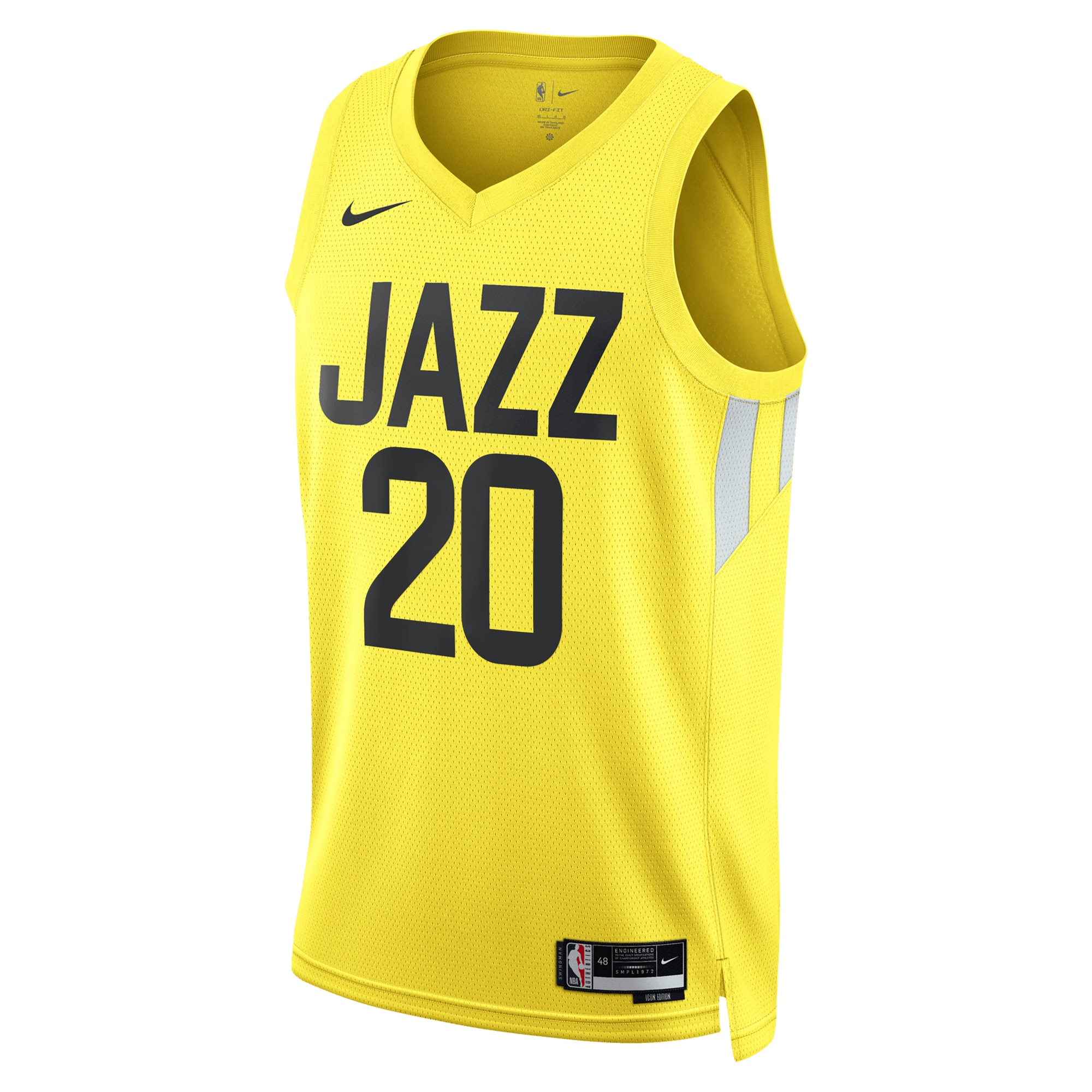 Alternative view of Utah Jazz Icon Edition Swingman Jersey - Gold - John Collins - Unisex - JS529 